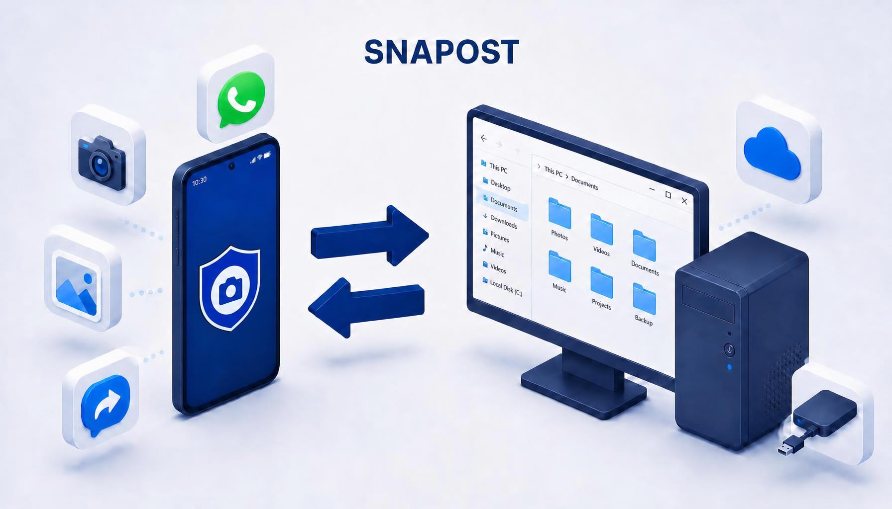 Snapost collega telefono e PC per organizzare e trasferire le foto
